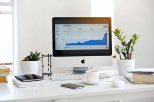 ads analytics on personal computer on desk