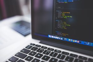 web developer web codes on laptop