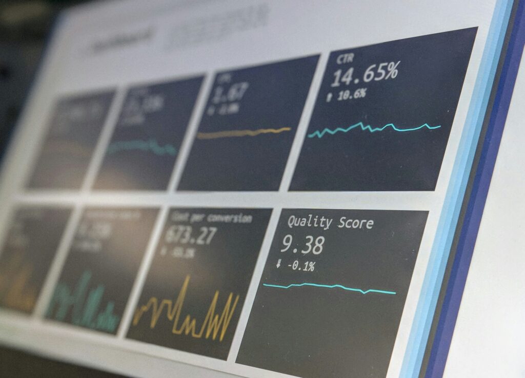 stats on a computer screen