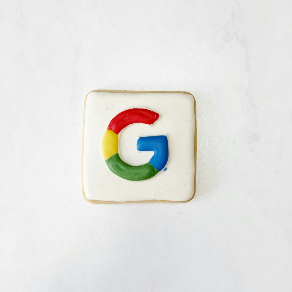 google logo as a cake